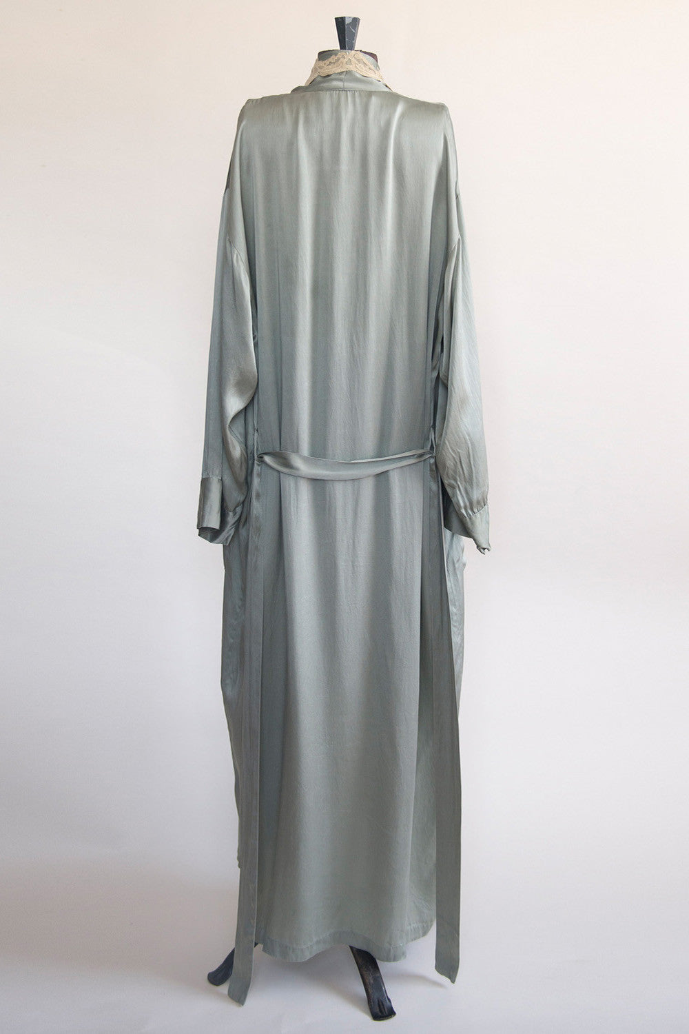 Silk Sage Robe - Vintage 90s Victoria’s Secret Silk Green Robe – BLUE ...