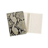 GRAPHIC IMAGE | Gold Wash Embossed 7" Leather Spiral Notebook - Gold Snakeskin Journal and Notebook Personal Accessory